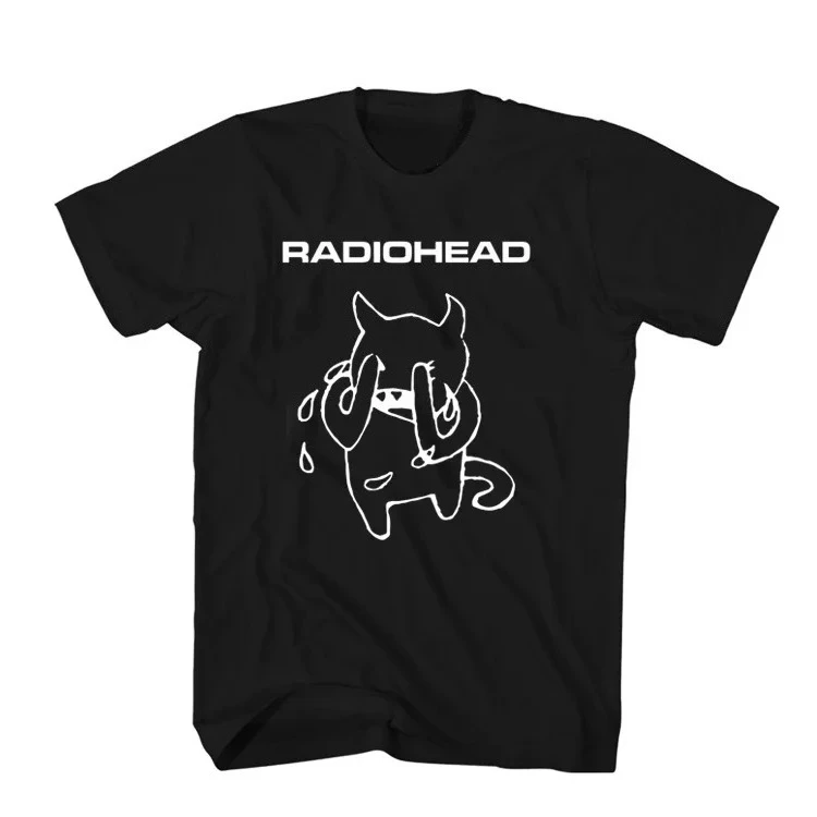 

Radiohead Tshirt Womens Retro Classic Tshirt North American Tour Rock Boys Camisetas Hombre Hip Hop Women's Oversized To