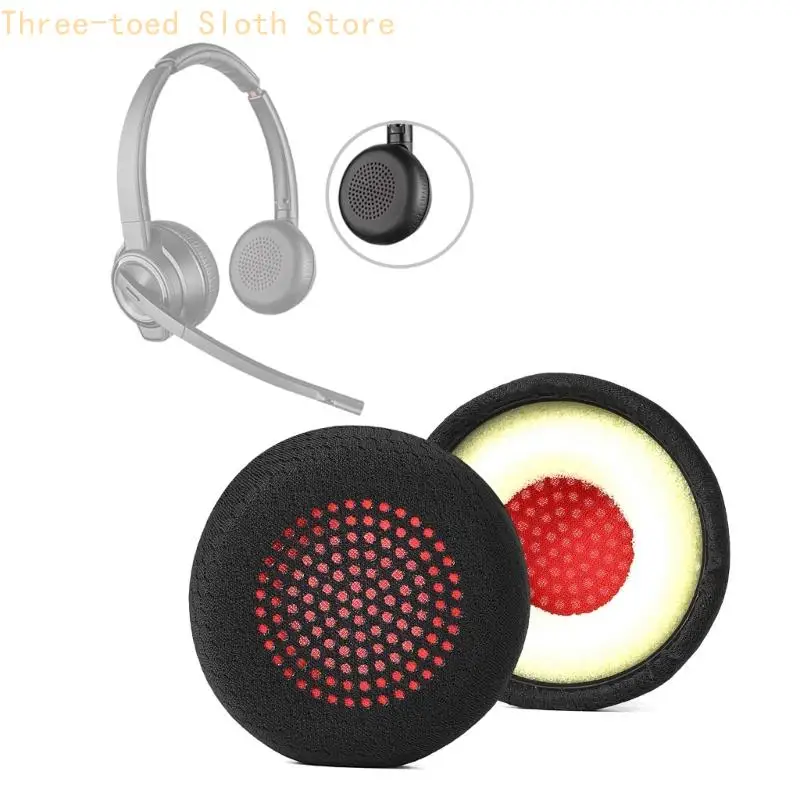 Office Call Ohrpolster Ersatz für Poly 8400 8410 8420 8220 8200 Headsets Ohrmuschelabdeckungen, atmungsaktives Stoffpaar für – Detail 9