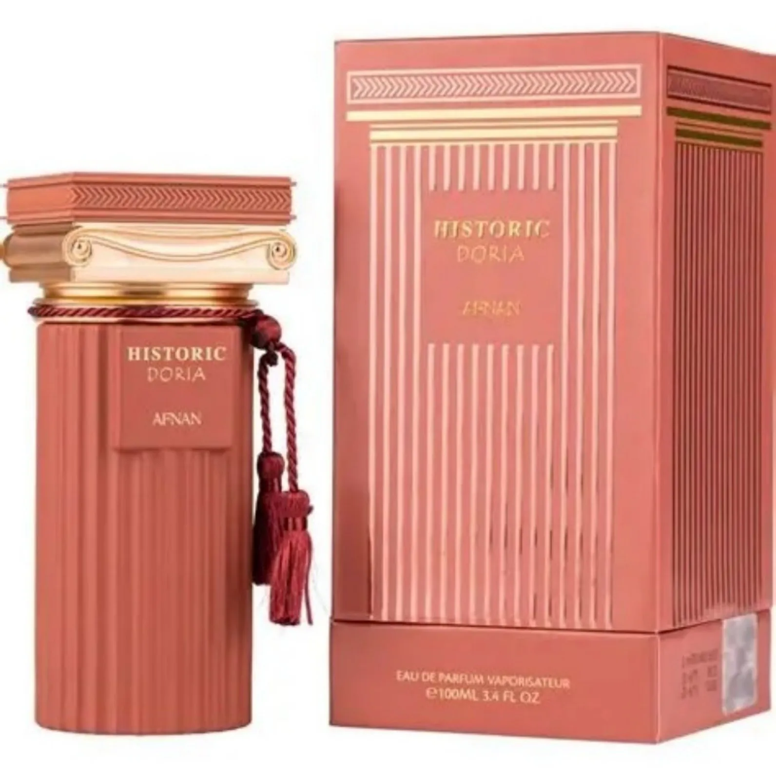 

Afnan Historic Doria Unisex Fragrance | Long-Lasting Rich Aroma with Elegant Greek Column Design