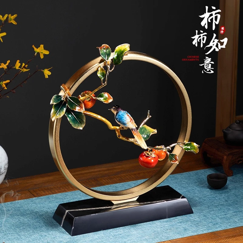 Housewarming new home gifts light luxury enamel color ornaments living room entrance wine cabinet hi branch decorations home fur