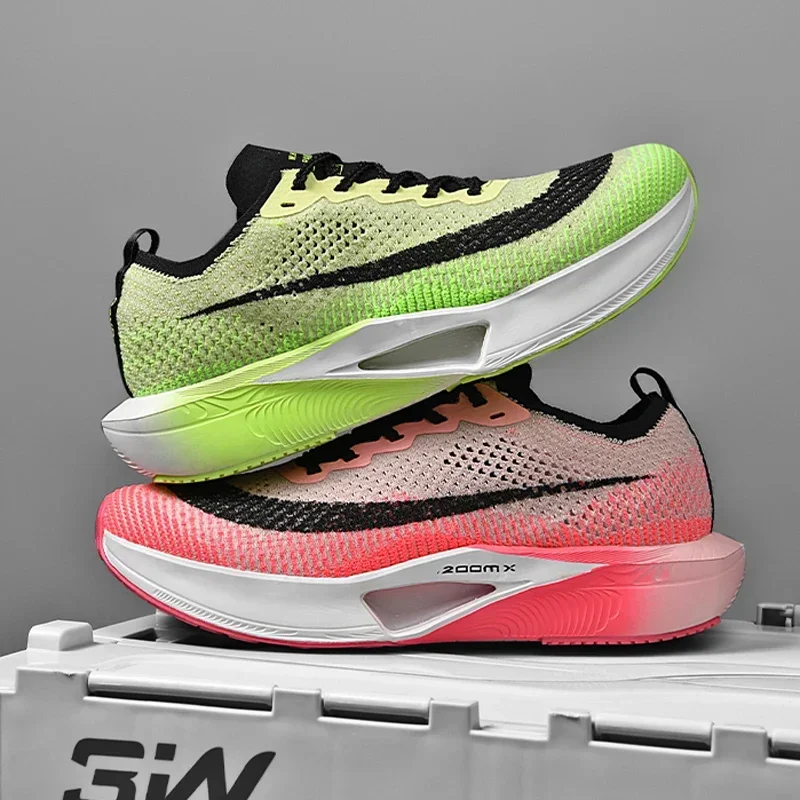 

Carbon Plate Air Cushion Men Marathon Sports Running Breathable Lightweight Women's Comfortable Athletic Nonskid Sneakers