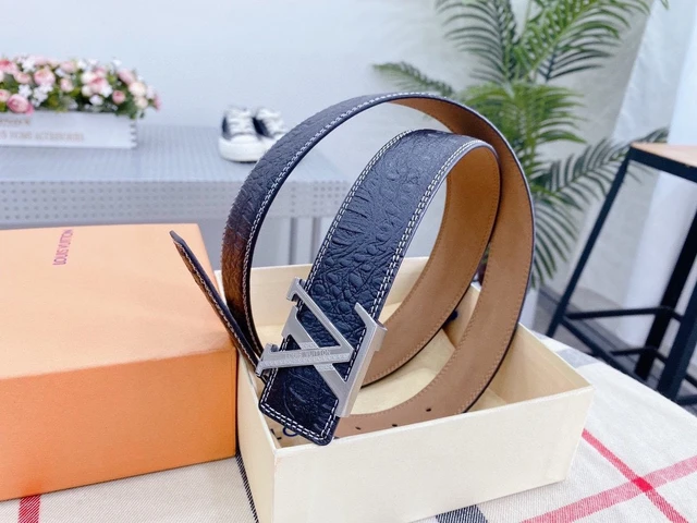 Louis Vuitton style copy 1 1 lear belt men lear business casual wide men belt genuine lear lear genuine high end br