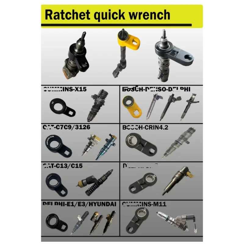 

Diesel Injector Nozzle Cap Tight Sleeve Install Disassembly Wrench Repair Tool for Bosch Denso Cummins Cat Delphi