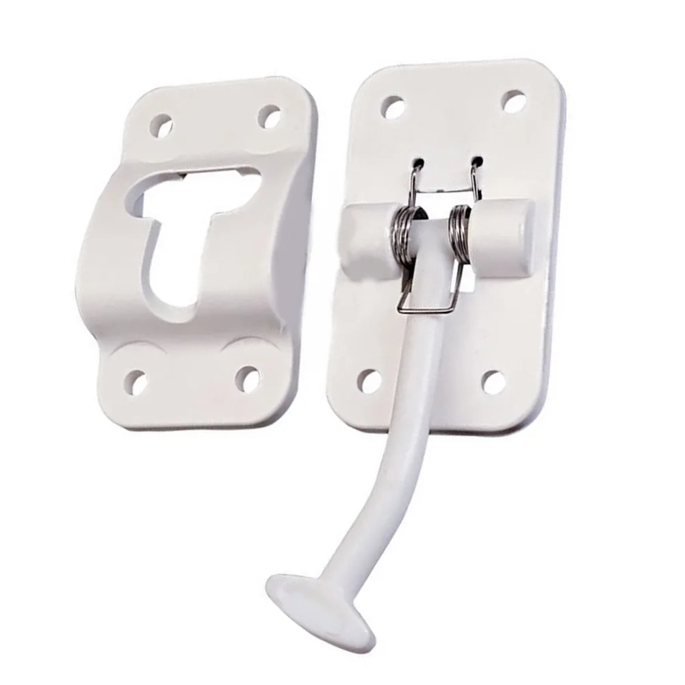 

RV Door Catch Latch T-Style Holder RV Camper Trailer White Left Open Door RV Door Catch Latch T-Style Holder Easy To Install