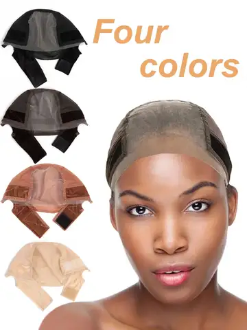 Female Headband Wig Cap Hd Lace Wig Cap For Wig Making U Part Wig Caps With Adjustable Velvet Wig Grip To Wear Wig Nude Hair Net