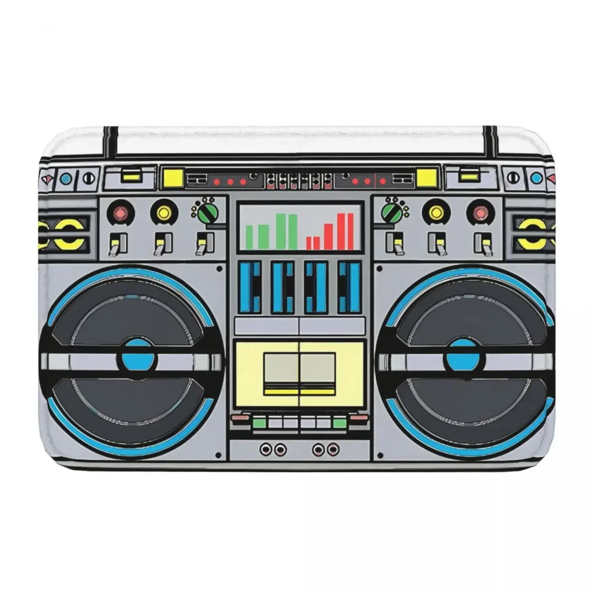 Boombox Boom Box Music Non-slip Doormat Cartoon Carpet Bath Bedroom Mat Prayer Indoor Pattern