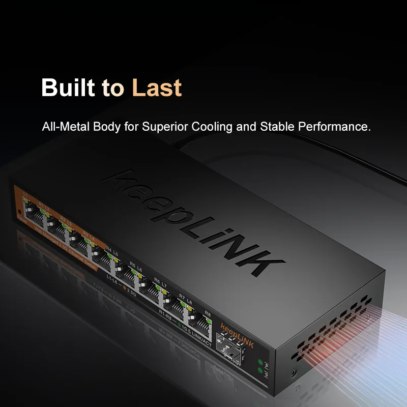 KeepLiNK 2.5Gb Managed Switch with 8-port 2.5Gb Ethernet 1-port 10G SFP+