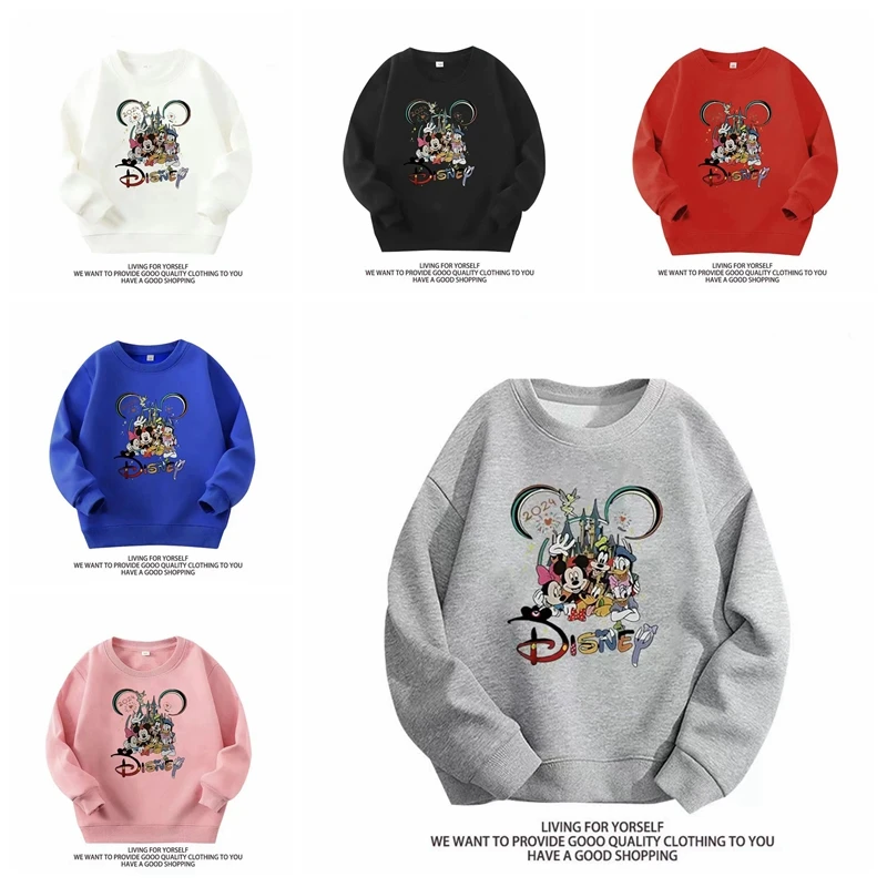 Autumn Baby Boy Sweatshirt Cartoon Mickey Donald Print Kid Girl Casual Long Sleeve T Shirt Children Clothes Pajama Top Coat