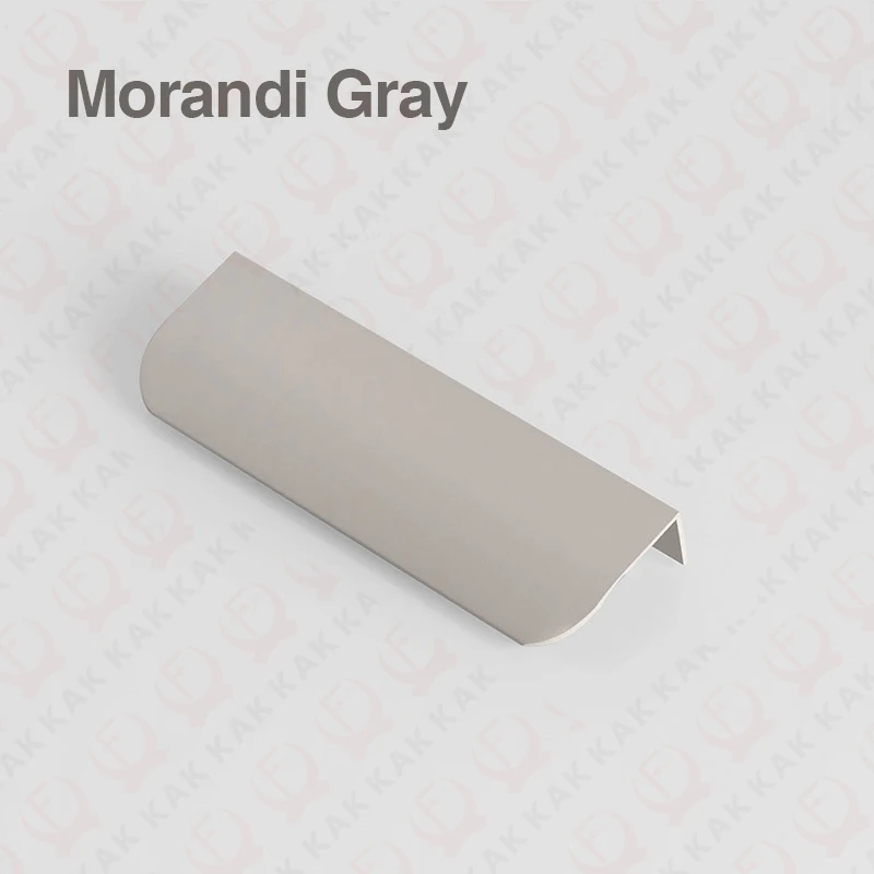 KAK Morandi kleur verborgen kastknoppen en handgrepen aluminium keukenkastdeur trekt lange meubelhandgreep hardware