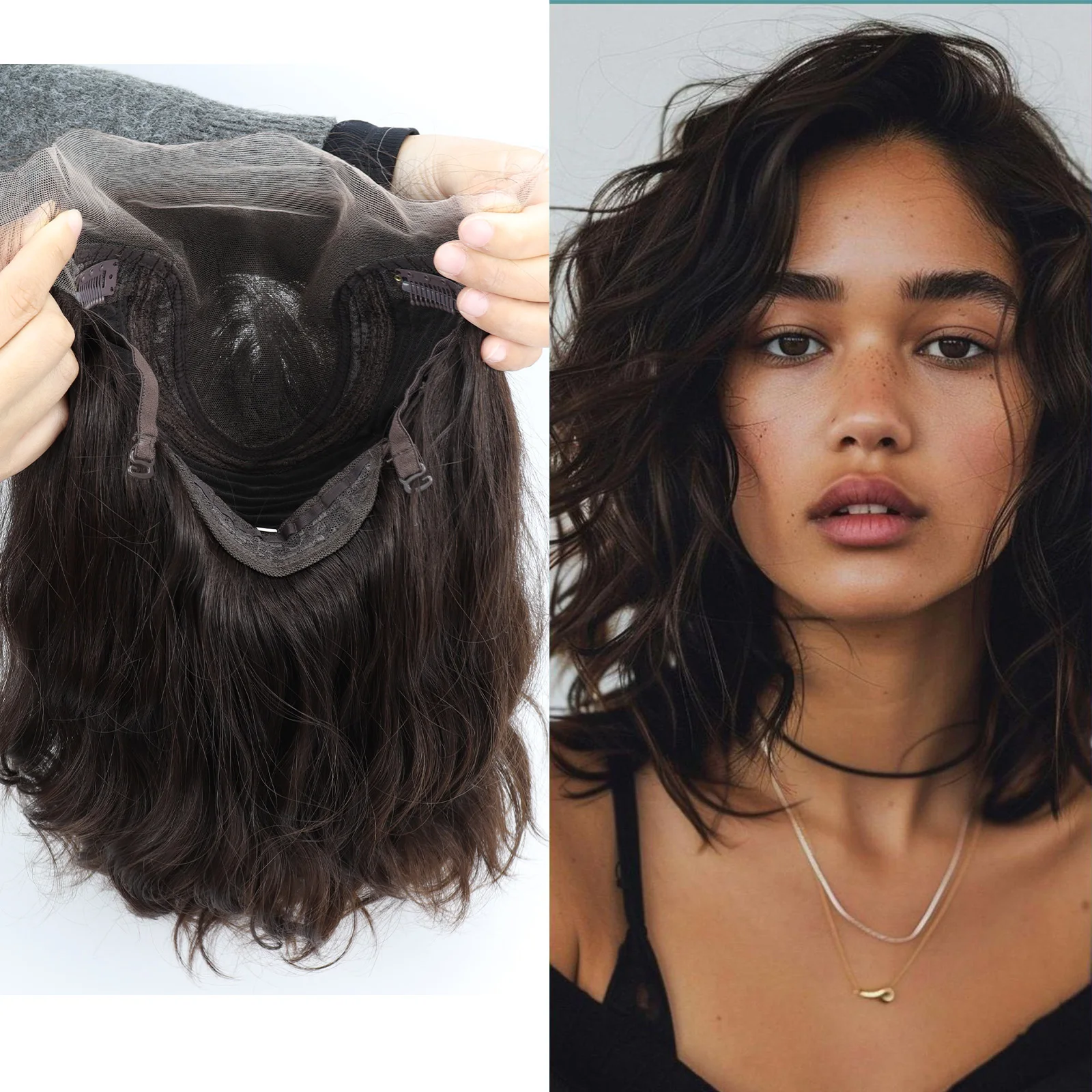 Peluca judía de encaje superior, cabello virgen europeo, onda Natural, transparente, HD, Sheitels de encaje, peluca Kosher, línea de cabello Natural ligera y transpirable
