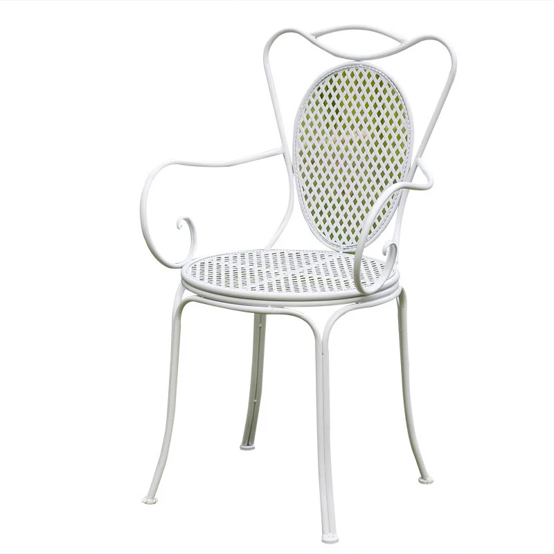 Nordic Balcony Negotiation Courtyard Outdoor Garden Table And Chair Combination Leisure White Table And Chair Three Piece Set