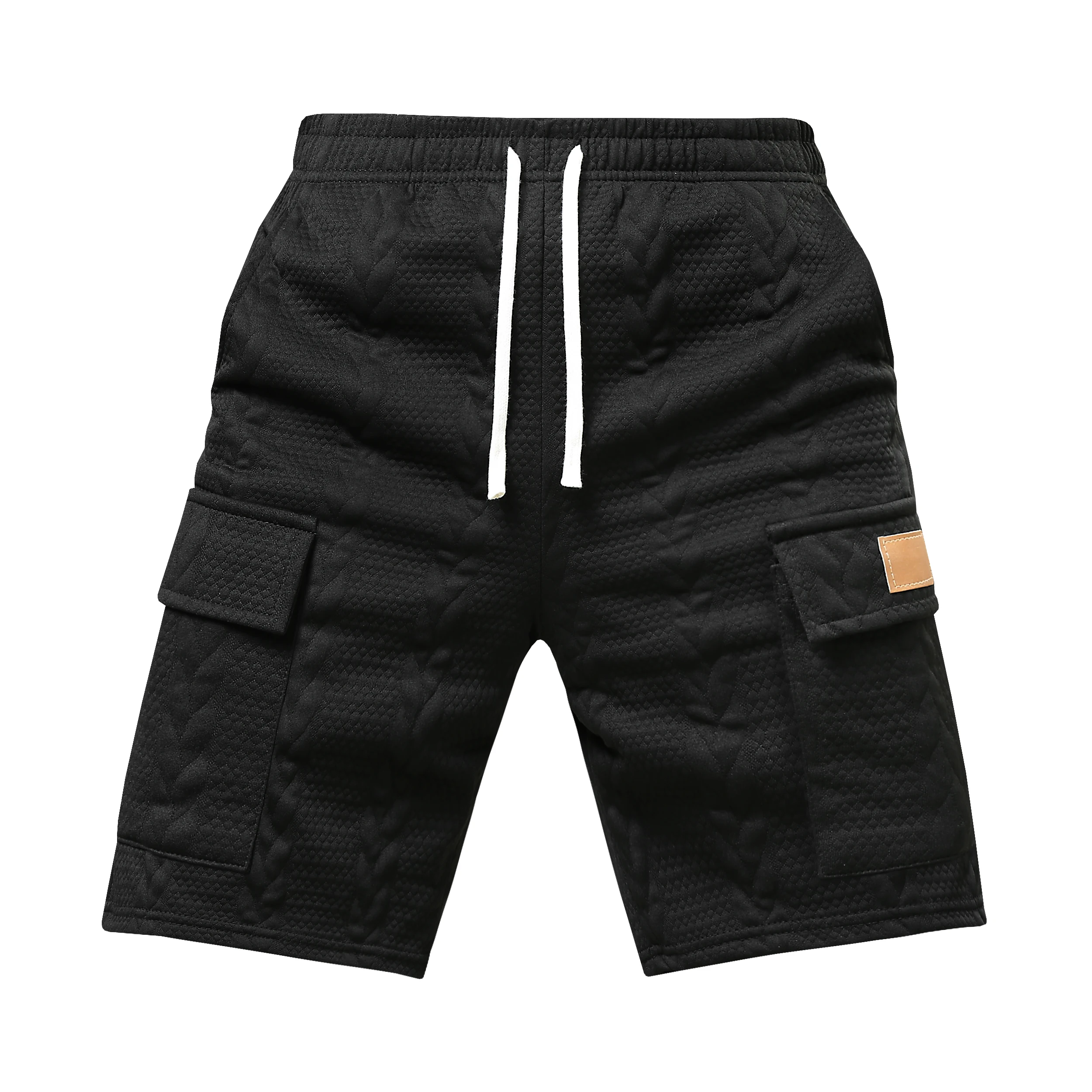 

Men's summer shorts, beach shorts, casual pants, wheat-pattern jacquard jogger pants with cargo pockets, sports pants