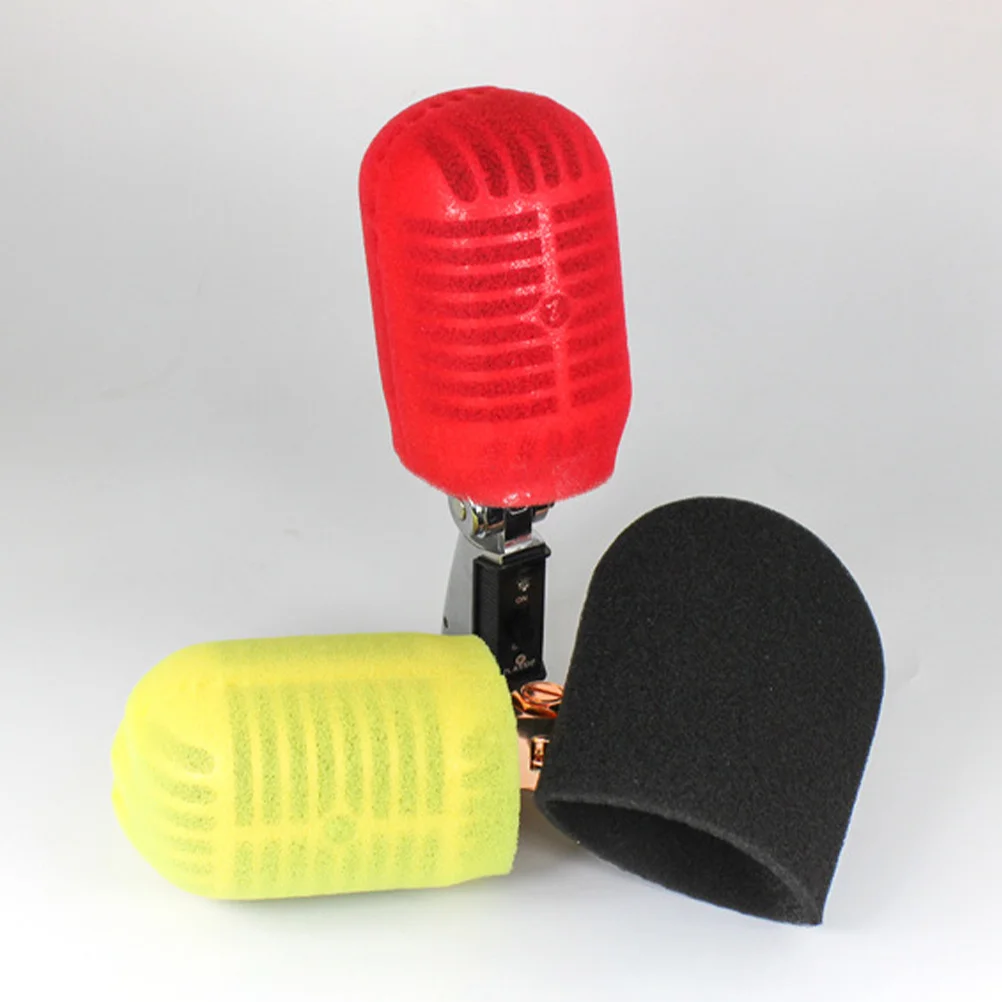

15pcs Thickened Sponge Microphone Covers Universal Mic Protector For Live Streaming Microphone Accessories Windscreen