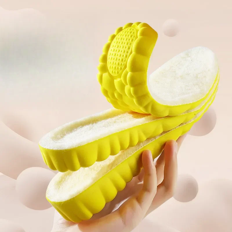 

Warm Fleece Sports Insoles Unisex Thickened Anti-Cold Super Soft Shock Absorption Cloud Sensation Shoe Inserts for Winter