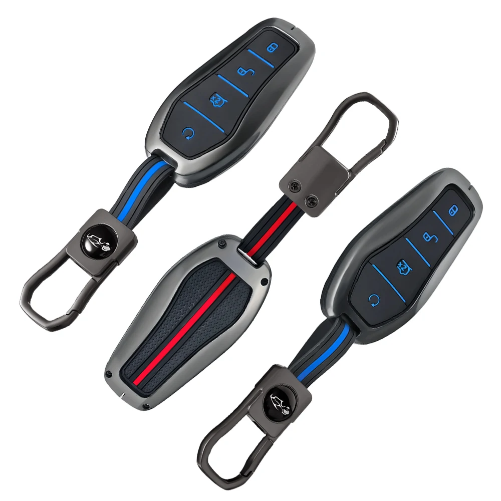 Zinc Alloy Silicone Car key cover Case For BYD Atto 3Han EV Dolphin Durable Second Song Pro Tang Dm QIn PLUS MAX Yuan Key Cover