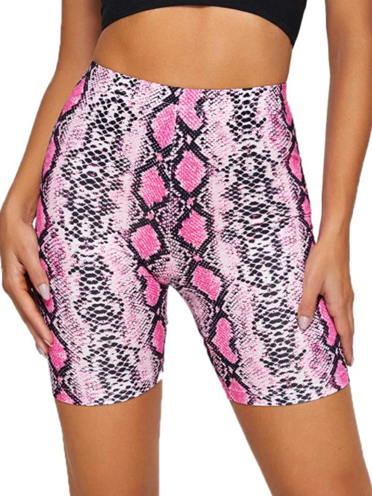 Summer Plaid Printed Shorts for Women Capris Push Up High Waist Pants Sportswear Short Fitness Leggins Elastic