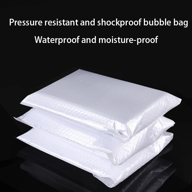 50 قطعة حقيبة مغلف فقاعة بيضاء ذاتية اللصق بدون شريط تغليف الهدايا النقل السريع العالمي