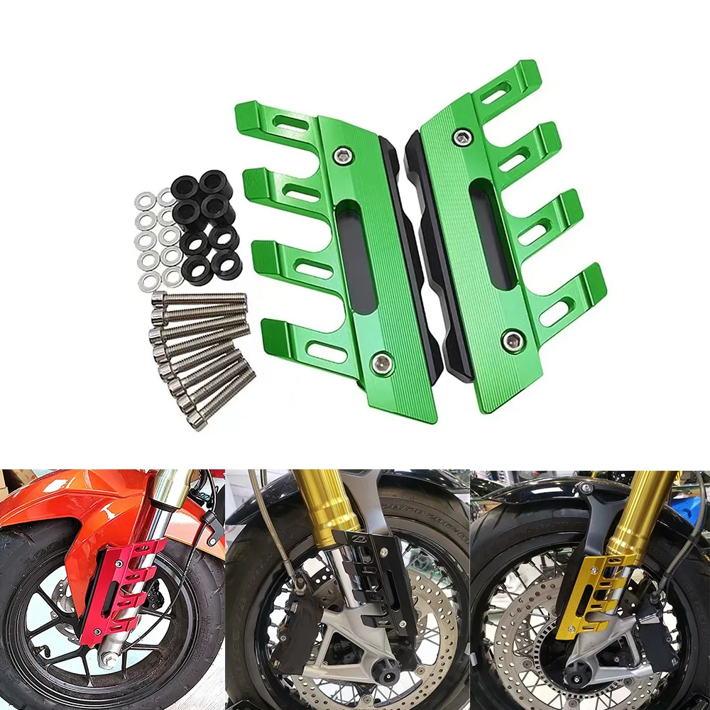 With Logo For KAWASAKI Z650 Z 650 Motorcycle Mudguard Front Fork Protector Guard Block Front Fender Anti-fall Slider Accessories