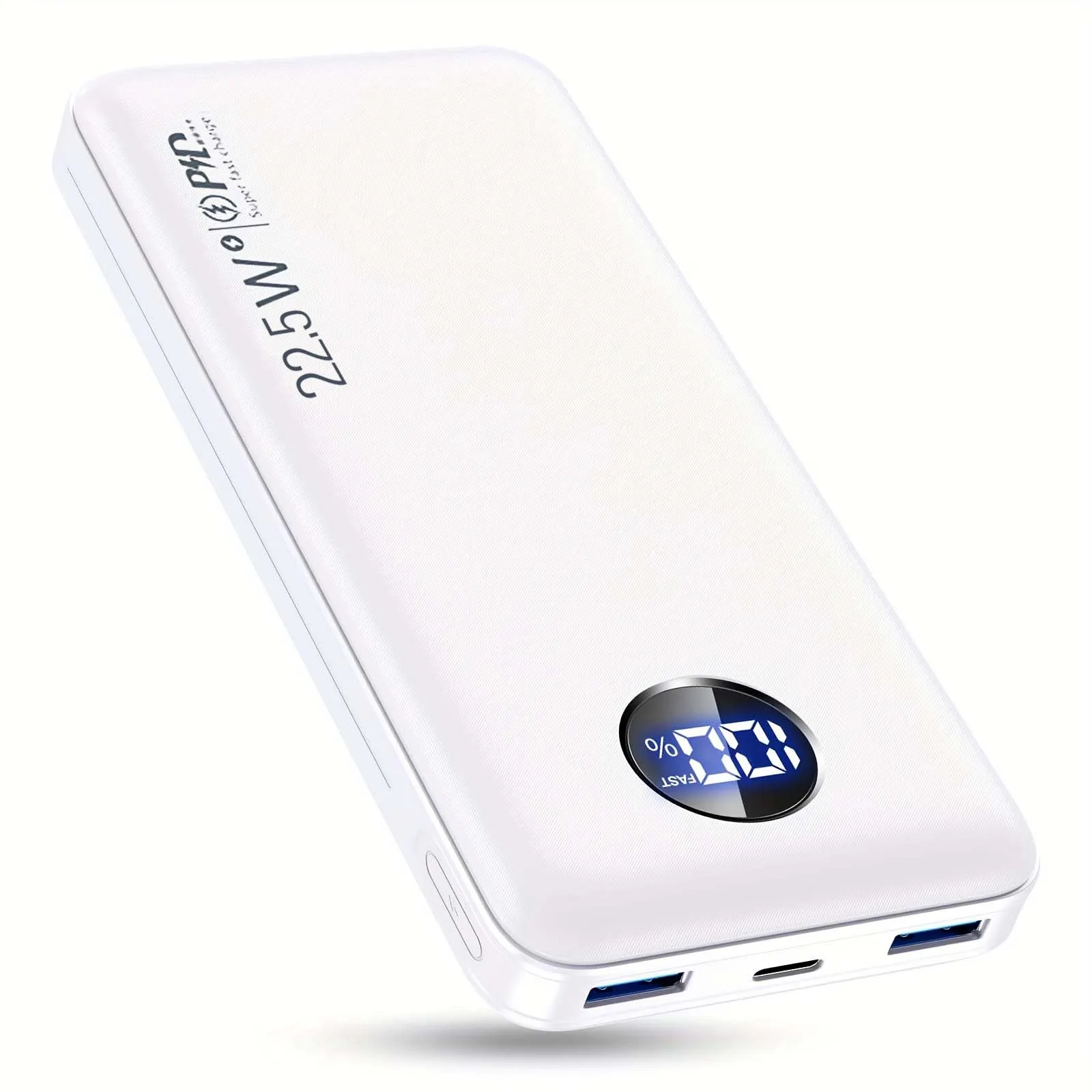 

Портативное зарядное устройство Power Bank 30000 мАч, USB-C (22.5 Вт), быстрая зарядка, внешний аккумулятор для телефона, быстрее заряжает