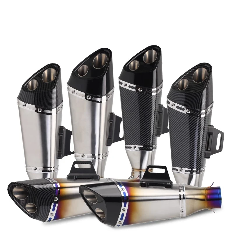 

Universal Motorcycle Exhaust CNC Escape Muffler For Z900 FZ6 RC390 S1000XR PCX125 R3 Z400 CBR500 CBR650 R11 S2