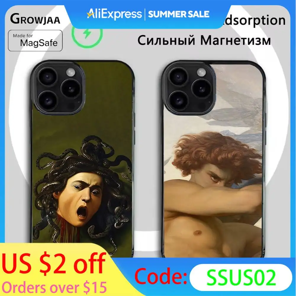 

Art C-Caravaggio Phone Case For iPhone 16e,16,15,14,13,12,11,Plus,Pro,Max,Mini Magsafe Magnetic Wireless Charging