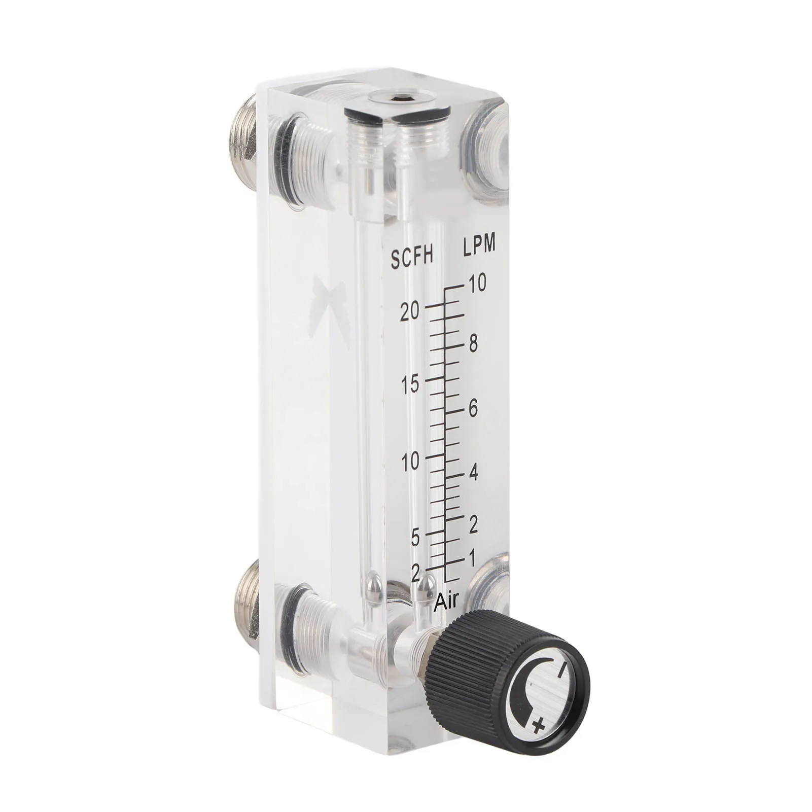 Panel Gas  Meter Chromeplate Brass Panel Type Flowmeter 0.6MPa Working Pressure Rust Resistant LZM‑6T for Gas Measurement