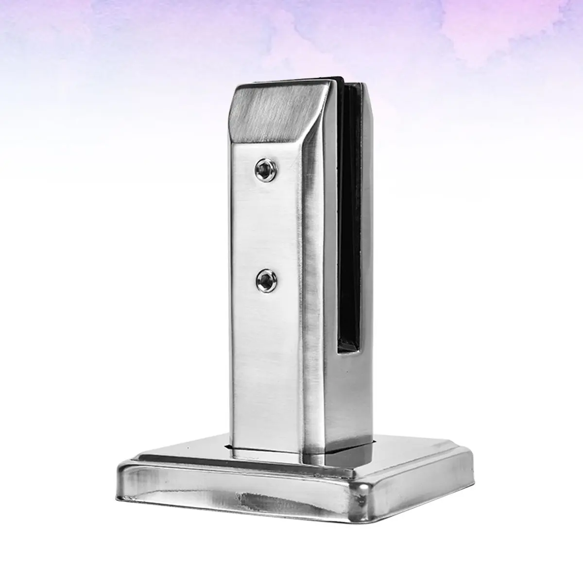 

1 Set Stainless Steel Mini Clamp Holder for Glass Fixing Punch Free Bracket Support with Lid and Screw