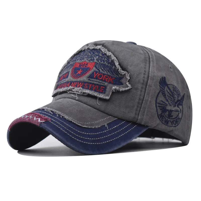 

Cotton Washed Vintage Embroidered NEW YORK Baseball Cap Snapback Hat For Men And Women Outdoor Five Pointed Star Dad Hat