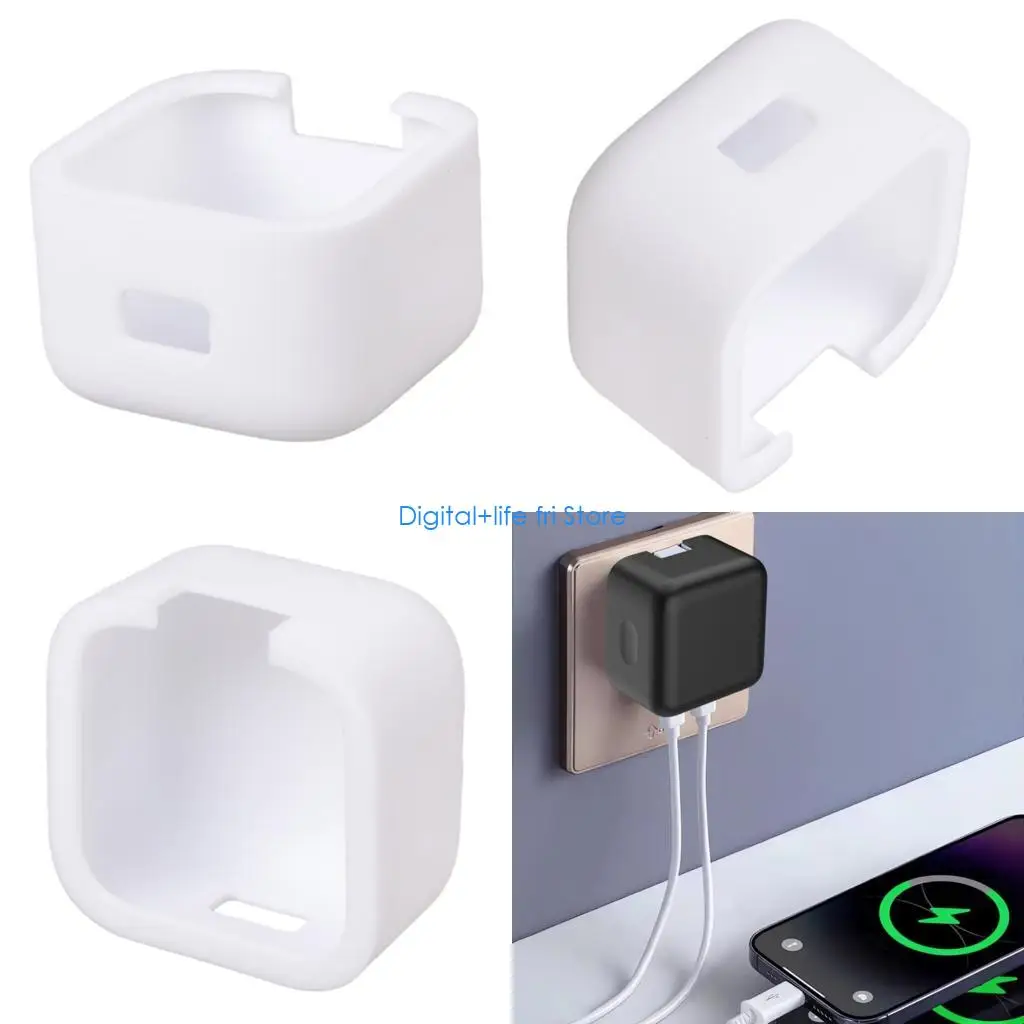 E06D Compact Silicone Charging Protector Case Easy Carry Organiser For 35W Double Type C Port Charging Head
