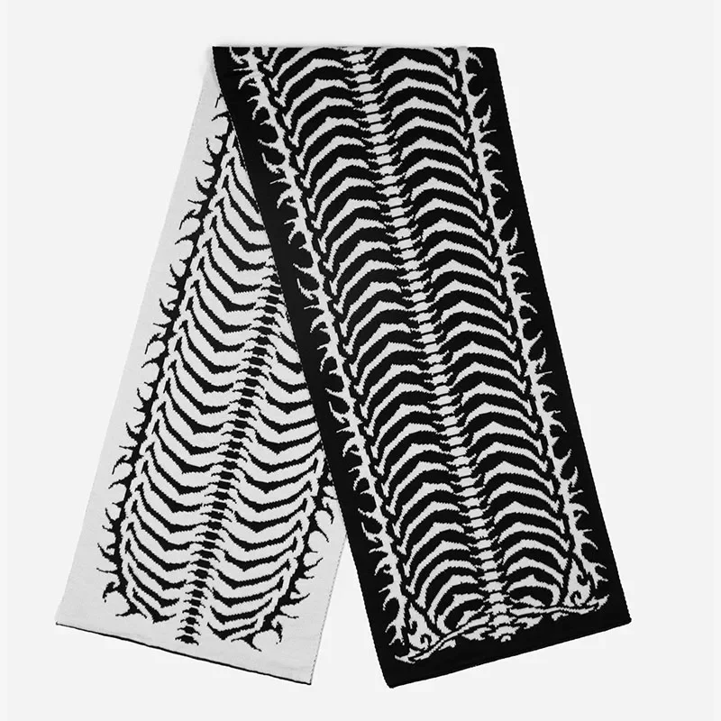 韓国版の秋と冬のダークアニメ要素両面ジャカード状況トレンド多用途スカーフショールY2K