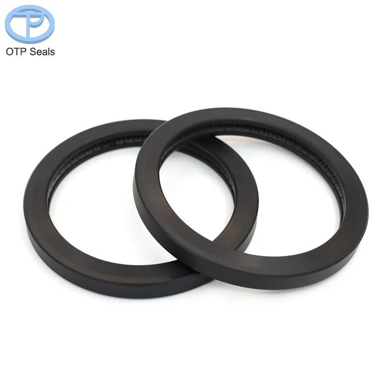 Custom Seals PTFE Spring Seal End Face Inner Abrasion Polytetrafluoroethylene Add CF V-Spring Factory Sealing Solutions OEM ODM
