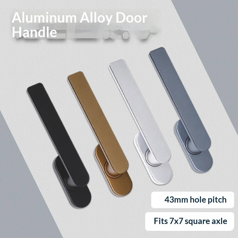 1 Unidad de Manija de Aluminio para Ventana Abatible con Eje Cuadrado, para Ventanas con Malla de Seguridad y Eje Torcido, Herraje