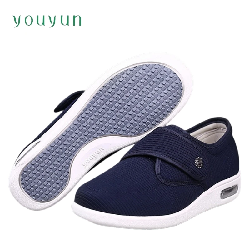 Spring Autumn style Elderly Walking Shoes Fiber fabric Comfortable, Breathable Middle aged and Elderly Foot Protection Shoes