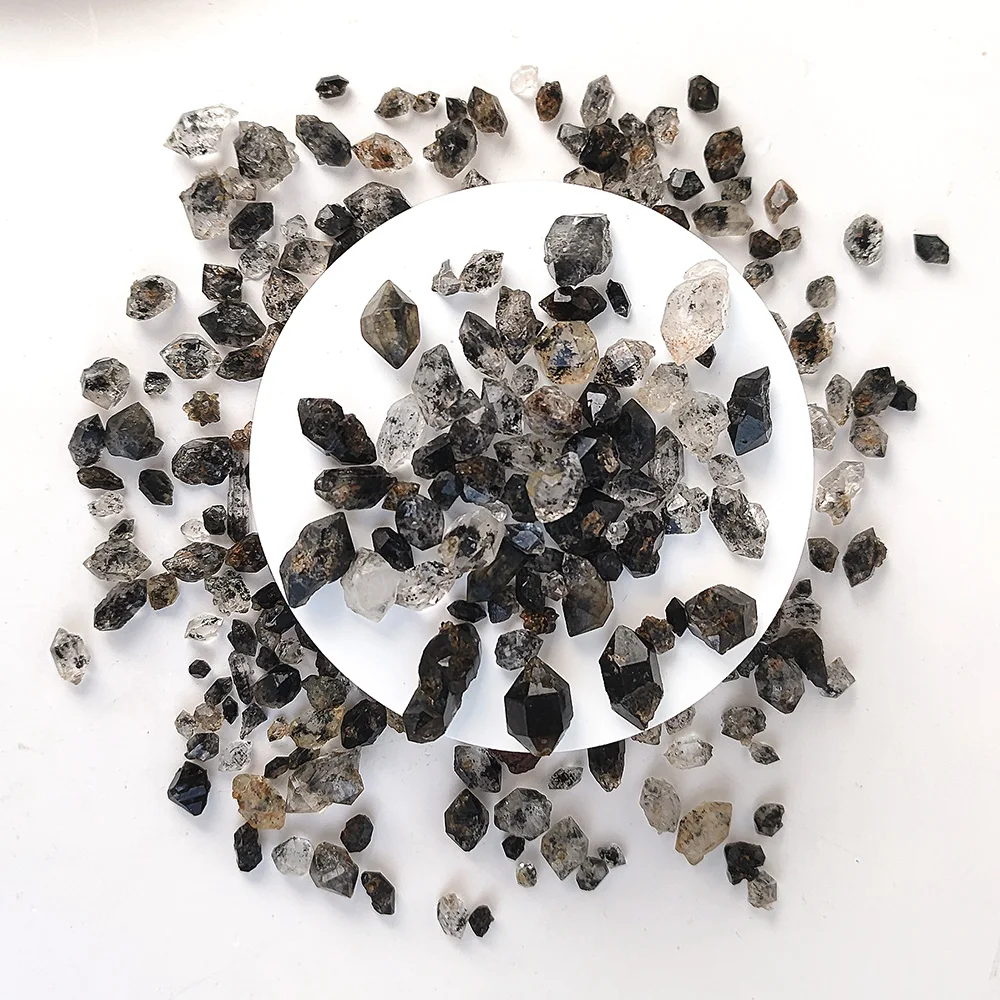 High Quality Natural Crystal Herkimer Diamond Gravel Demagnetized Stone Home Meditation Energy Gemstone Purification