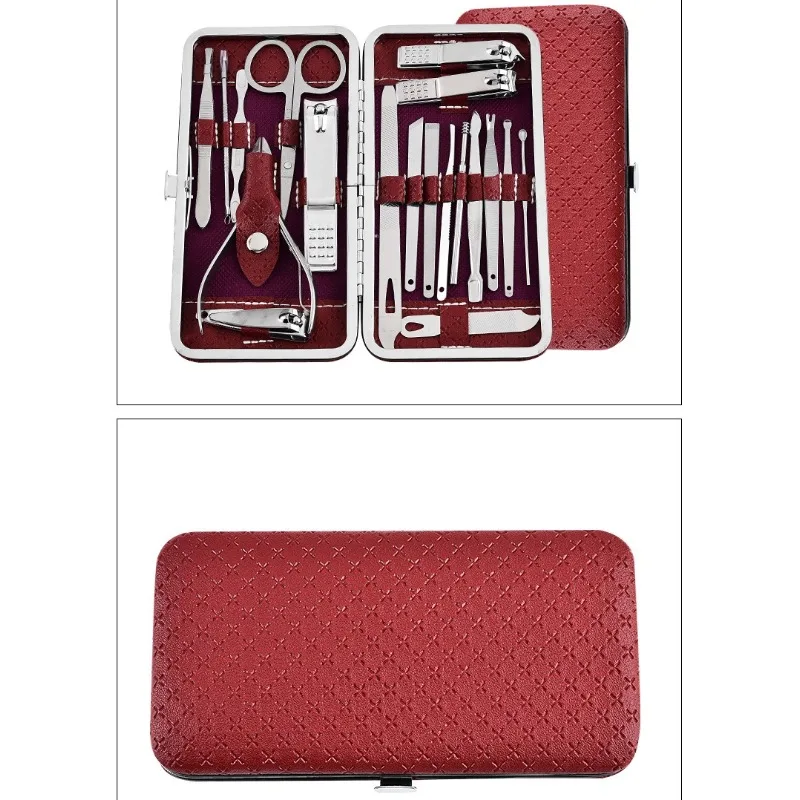 Nail Art 19 pièces ensemble d'outils de beauté, manucure à domicile, coupe des pieds, pinces à bec d'aigle, Kit d'entretien, couteau à ongles, ensemble de coupe-ongles