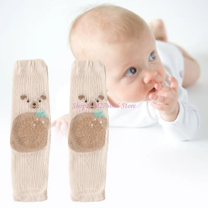 R6FD 1 Pair Baby Knee Pads Crawling Kneepad Protectors Ensuring Safe Crawling Experience with Soft Cotton Nonslip Design
