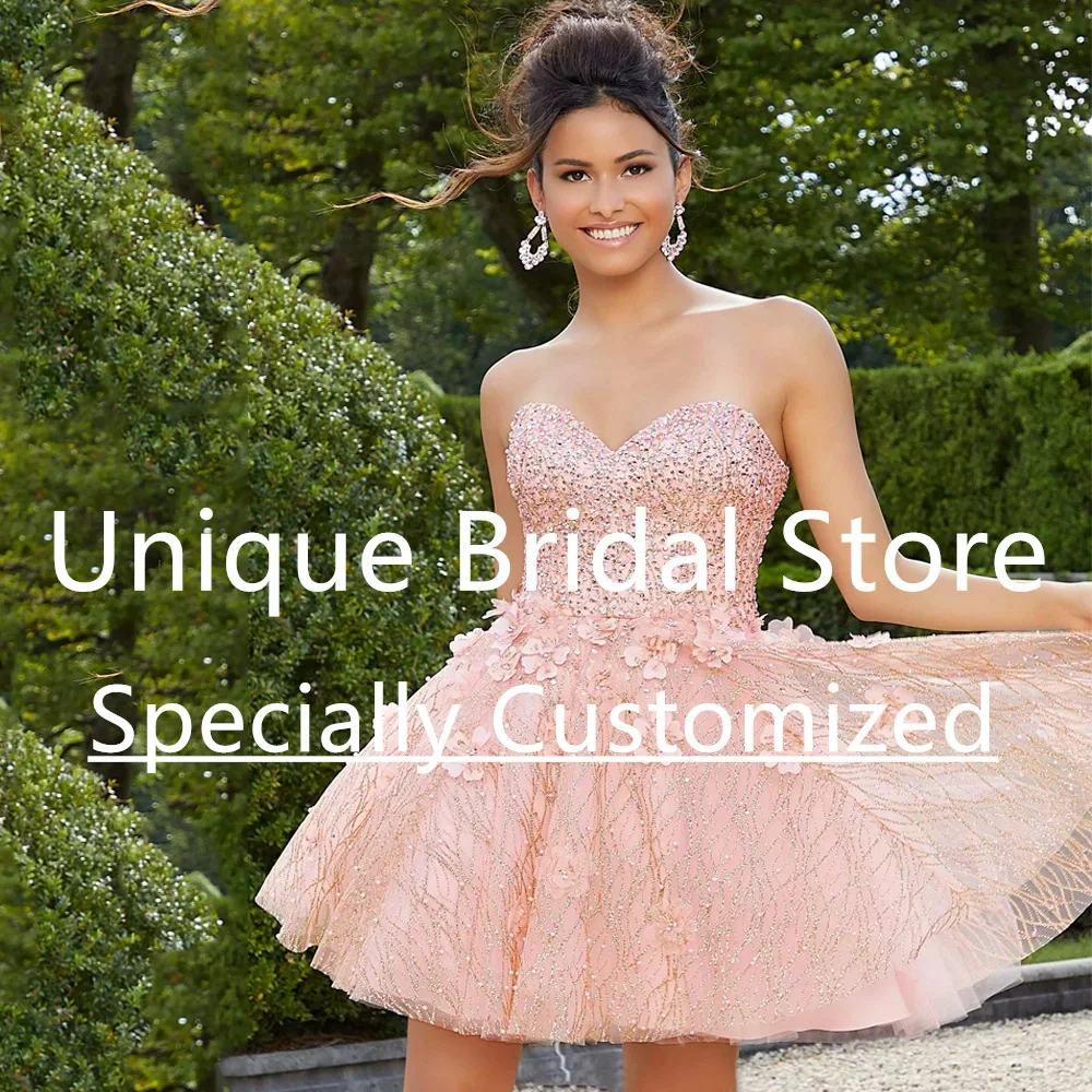 فساتين كوكتيل مسائية رائعة مخصصة بدون أكمام بدون حمالات على شكل حرف a جميلة مزينة برقبة على شكل حرف v مفتوحة الظهر للنساء حفلة قصيرة Pr #3