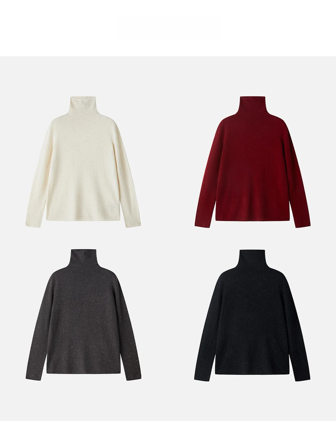 

JINGJING2025 New "Soft Cozy Winter" 00% Camere High Collar Versatile Long Sve Base Layer irt Women's Faion