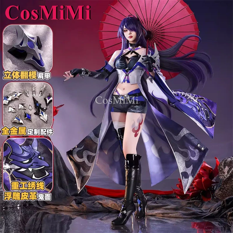 CosMiMi Hot Game Honkai: Star Rail Acheron Cosplay Costume Elegant Gorgeous Combat Uniforms Carnival Party Role Play Clothing