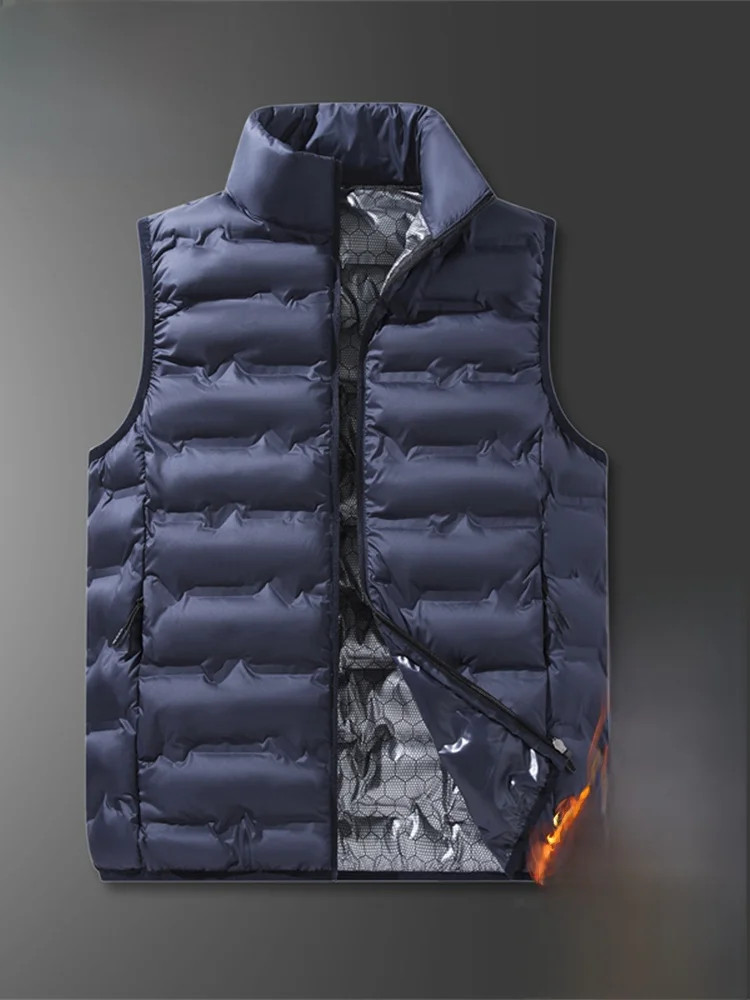 

Мужской утепленный жилет Paul Aphene с воротником-стойкой для осени и зимы, теплый, приталенный, модный, городской, для путешествий