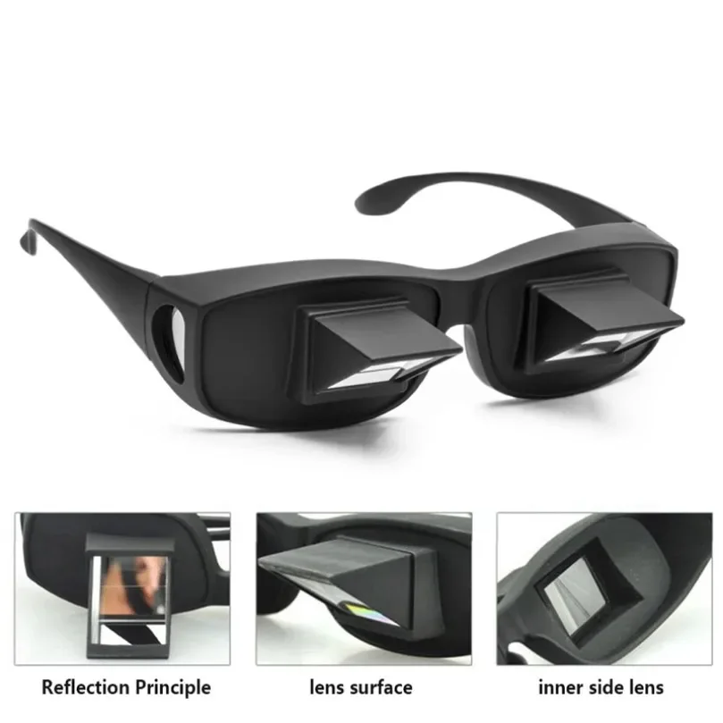 Erstaunliche Faule Kreative Periskop Horizontale Lesebücher Sitzen Gläser Auf Bett Liegen Ansicht TV Myopie Verwendbare Prisma Brille