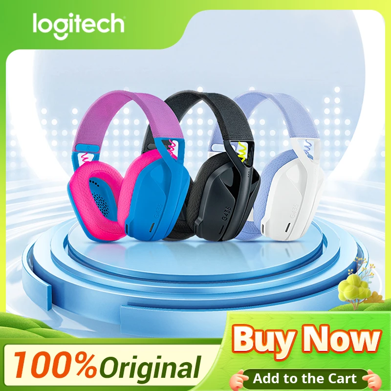 Беспроводная компьютерная гарнитура Logitech G435, Синий And Raspberry, сиреневый, работы