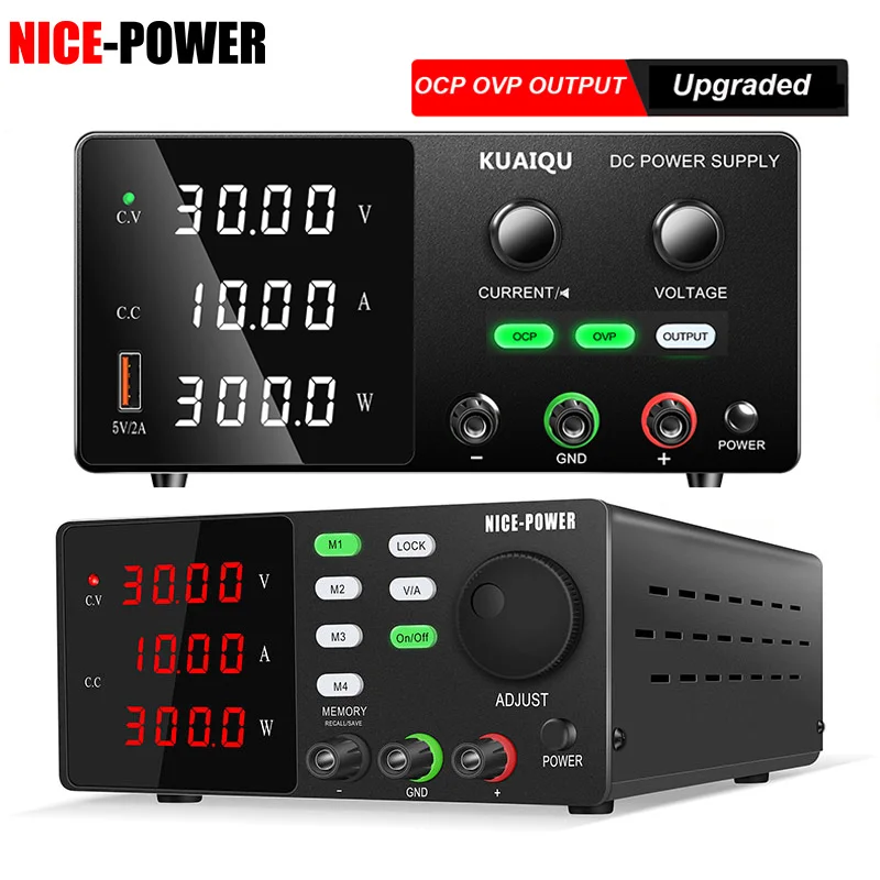 

Digits 30V 10A Adjustable DC LAB Power Supply, 60V 5A Switching Regulated Power Supply,12V 24V 120V 160V Optional OCP OVP Output