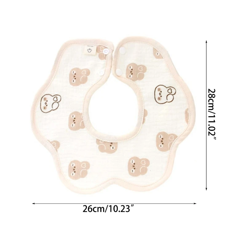 ใหม่น่ารักผ้าฝ้าย Bibs ทารกแรกเกิด Drooling ผ้ากันเปื้อน Bib Baby Burp ผ้าดูดซับกลีบ Feeding Bibs ผลิตภัณฑ์เ...