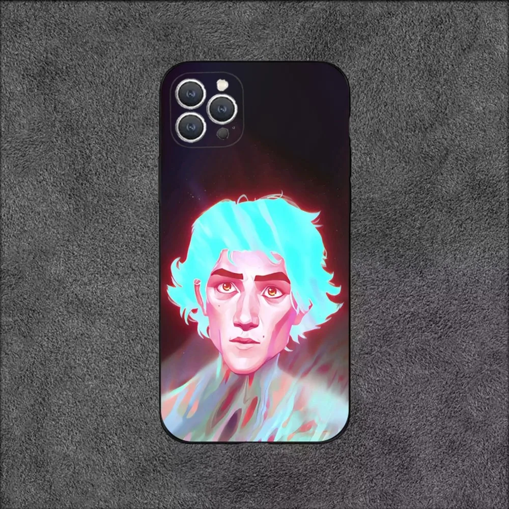 Coole Arcane V-Viktor Handyhülle für iPhone 16,15,14,13,12,11,Plus,Pro Max,XS,X,XR,SE,Mini,8,7 weiche Silikon-Schutzhülle in Schwarz