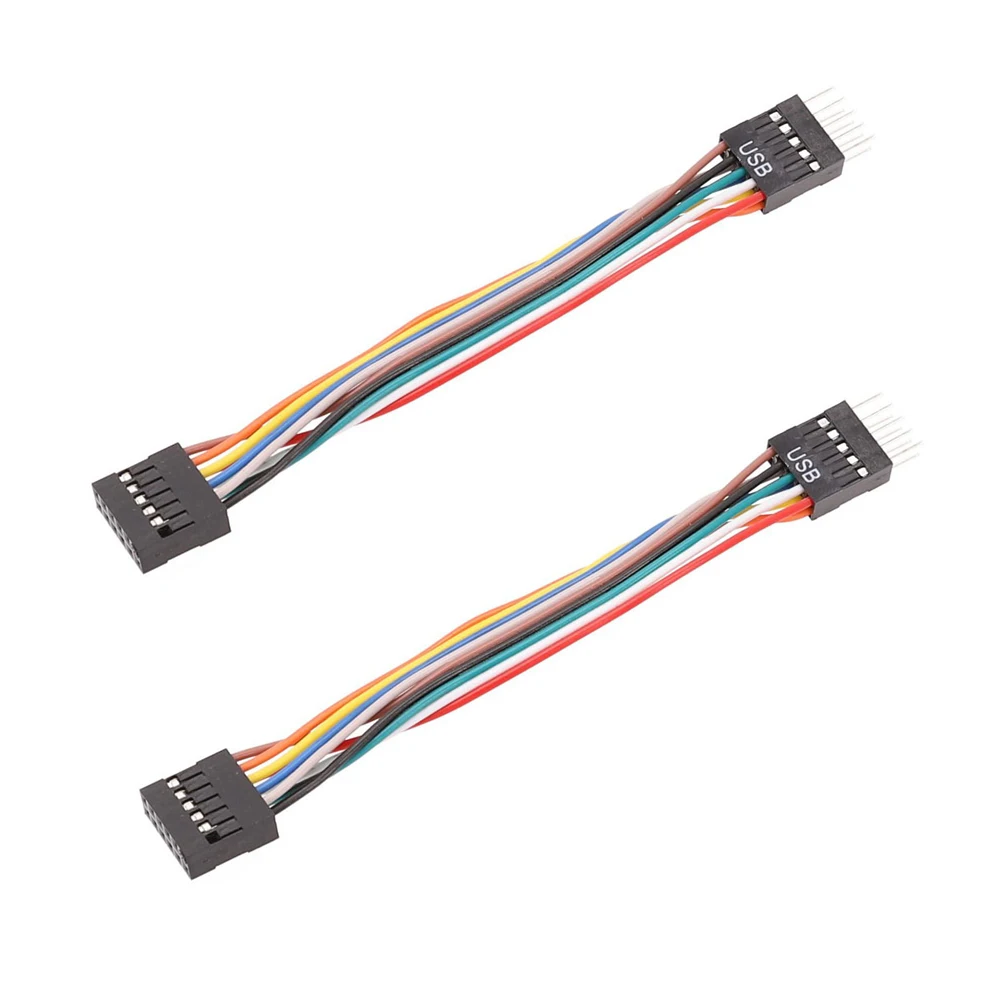 2Pcs for Lenovo Adapter Cable 12P Motherboard to Ordinary Chassis Adapter Cable 11-Hole to 9-Pin