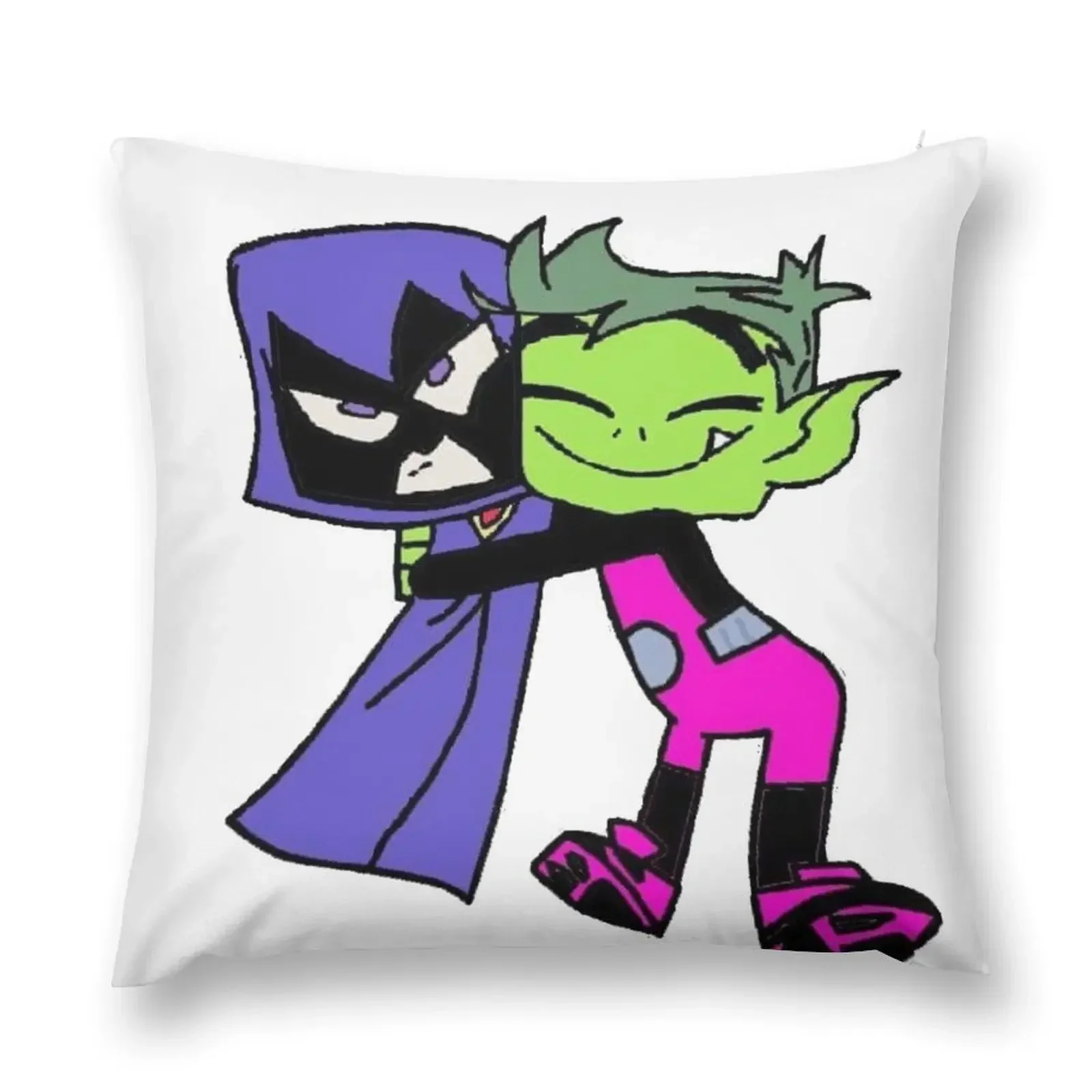 

Raven & Beast Boy Throw Pillow Christmas Pillow pillow cover luxury Sofa Decorative Covers