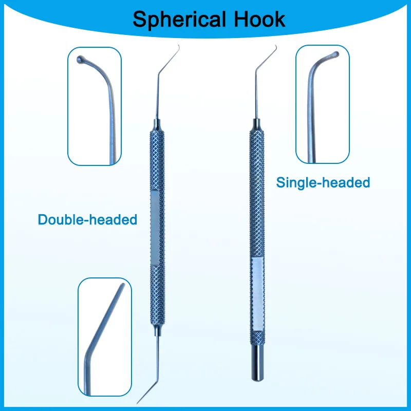 

Titanium Alloy Ophthalmic Hooks Single Head Double Head Pull Hook Spherical Eyelid Ophthalmic Instrument Double Eyelid Surgery