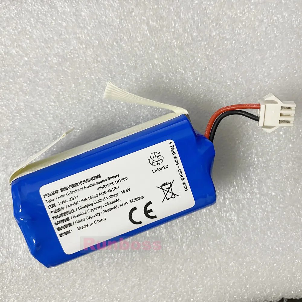 Baterai M26-4S1P INR18650 untuk MMB-300 DEXP, Neatsvor X500,X520,X600,Conga 990 1090 Tesvor X500 Ecovacs Deebot N79 N79S DN622 Eufy