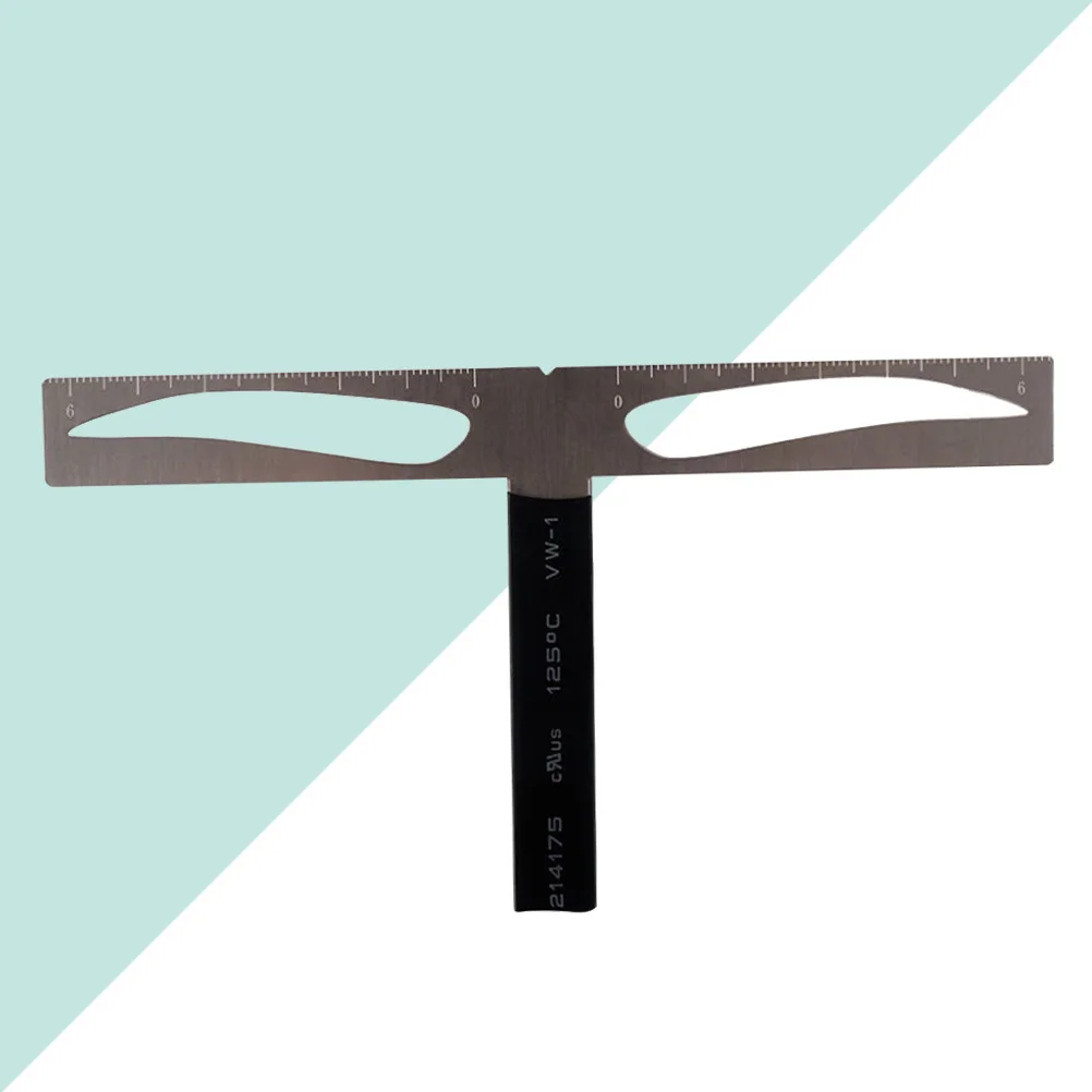 الحاجب استنسل حاكم ثلاث نقاط التوازن تحديد المواقع عدة قابلة لإعادة الاستخدام لقياس كلمة واحدة الحاجب ماكياج الرسم أداة الحاجب #6